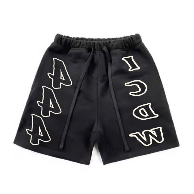 Black "Face Yourself" Shorts
