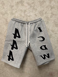 Gray "Face Yourself" Shorts